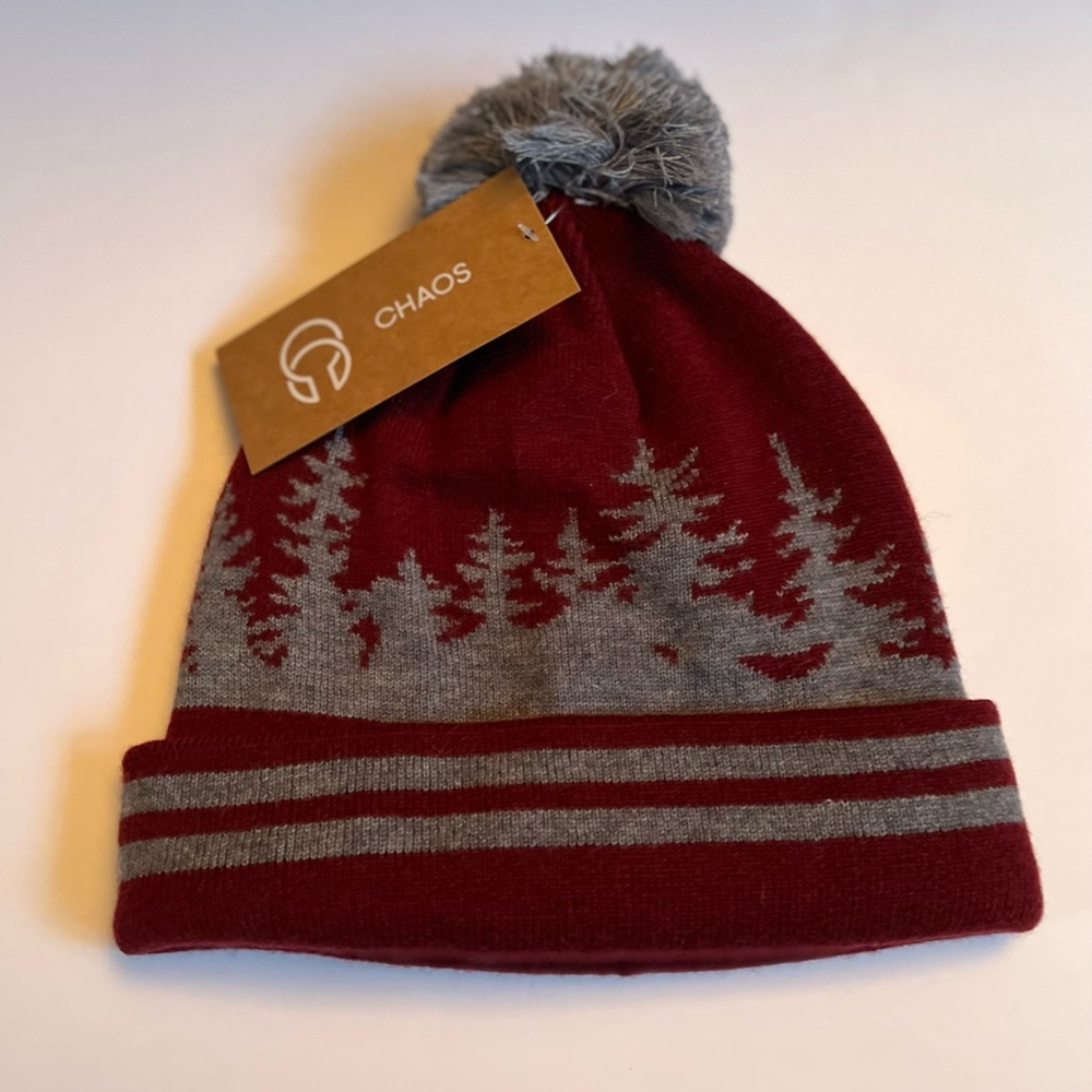 Chaos Women’s Burgundy/Grey Beanie